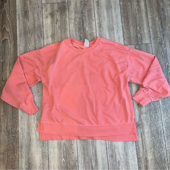 All In Motion Size XL Sweatshirt Crewneck Pullover Pink French Terry Womens - Picture 1 of 6